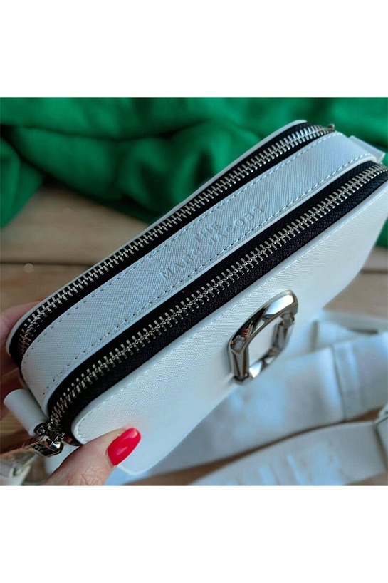 Кожаная сумка Marc Jacobs Snapshot 19x11 см - White