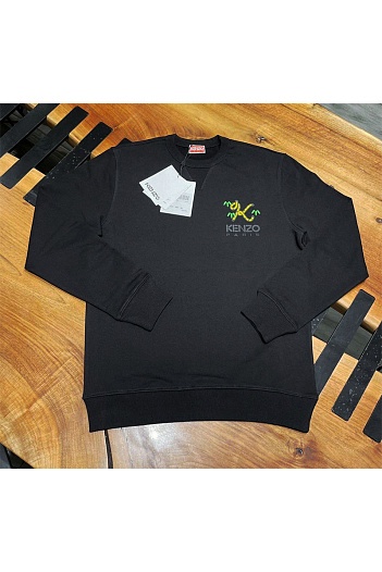 Мужской свитшот чёрного цвета Kenzo logo-print   