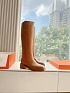 Женские кожаные сапоги Hermes Premium - Brown