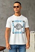 Мужская белая футболка Versace logo-print