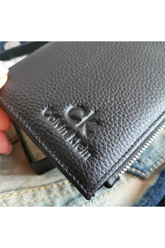Кожаное брендовое портмоне Calvin Klein 18x9 см