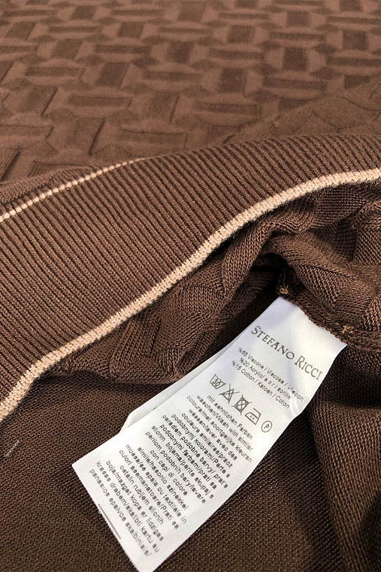 Мужское коричневое поло Stefano Ricci