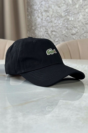 Бейсболка чёрного цвета Lacoste logo-patch   