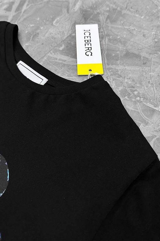 Чёрная футболка Iceberg Mickey Mouse