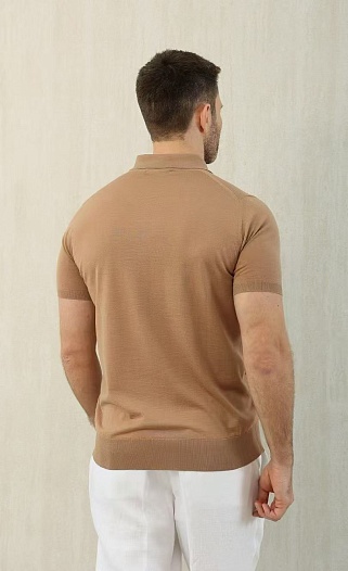 Мужское коричневое поло Loro Piana premium   