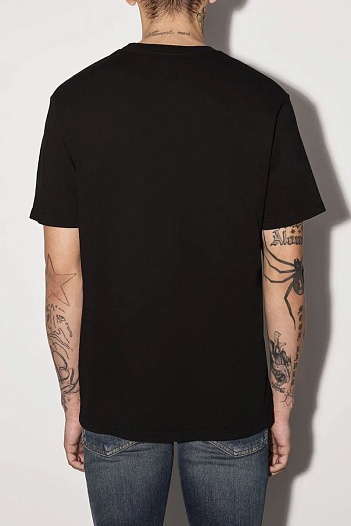 Мужская чёрная футболка Amiri Collegiate logo-print   