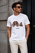 Белая оверсайз футболка Palm Angels Leopard Bear