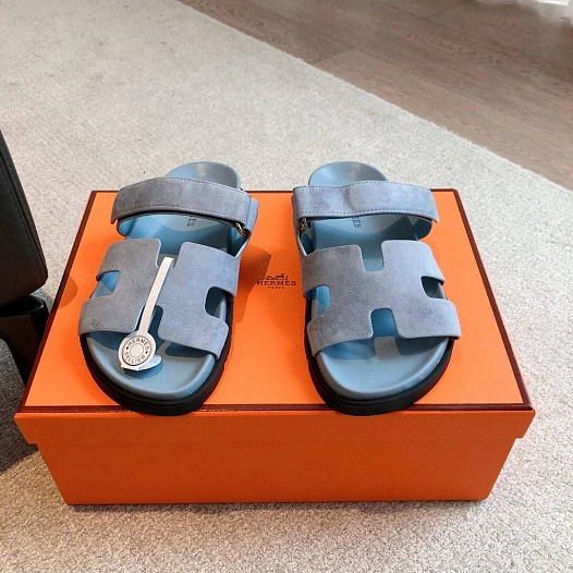 Женские сандалии Hermes Premium - Blue   