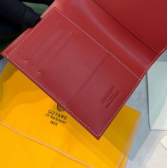 Кожаная обложка для паспорта Goyard Grenelle premium 14x10 см