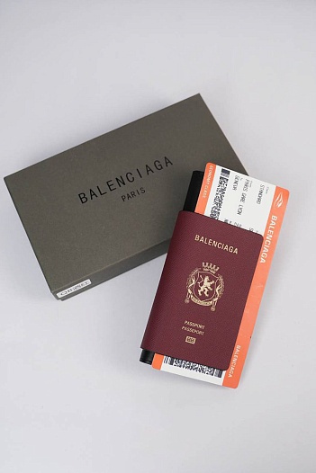 Кожаный кошелёк Balenciaga Premium - Red   