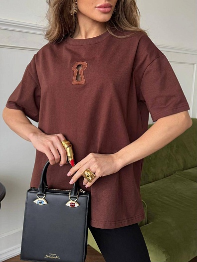 Женская футболка Schiaparelli premium - Brown   