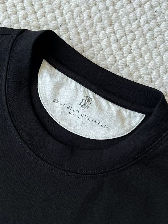 Мужская чёрная футболка Brunello Cucinelli Premium