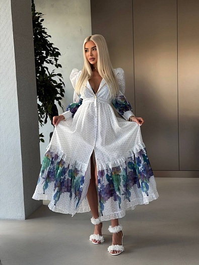 Женское длинное платье с рукавом Zimmermann   