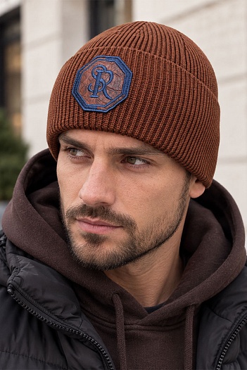 Шапка Stefano Ricci logo-embroidered - Ginger   