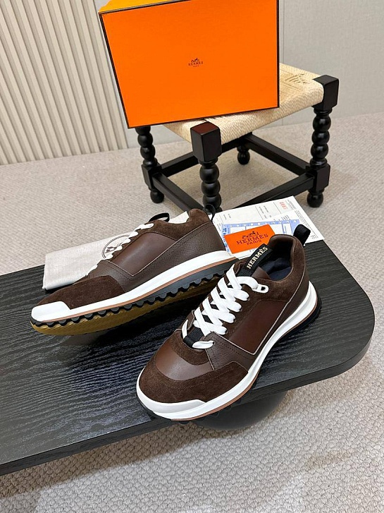 Мужские кроссовки Hermes Leader - Brown