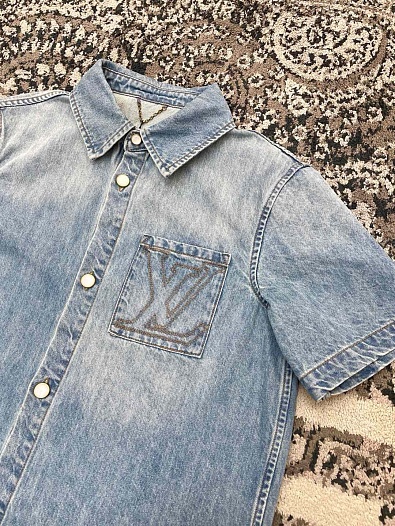 Джинсовая рубашка Louis Vuitton Premium - Dyed Indigo Blue   