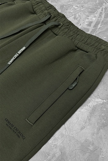 Мужские спортивные штаны Armani Exchange зелёного цвета   