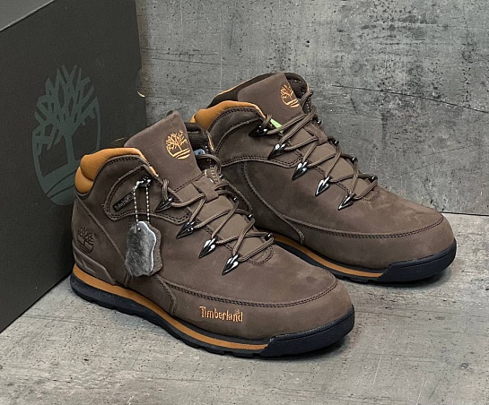 Мужские ботинки с мехом Timberland Euro Rock Hiker - Brown