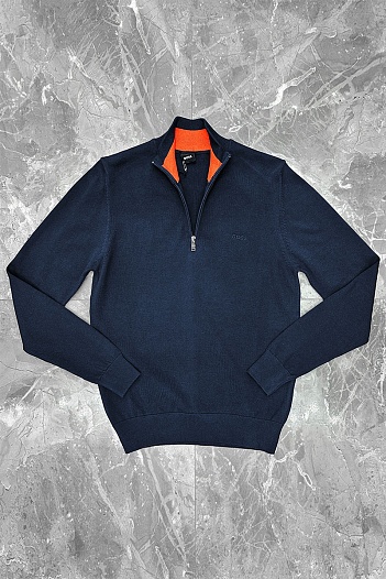 Мужской джемпер Hugo Boss quarter zip - Navy   