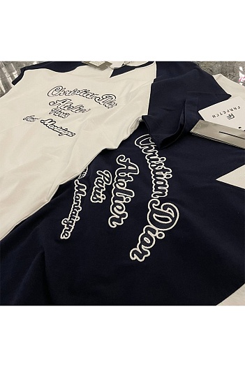 Мужская футболка Christian Dior Atelier - Navy / White   