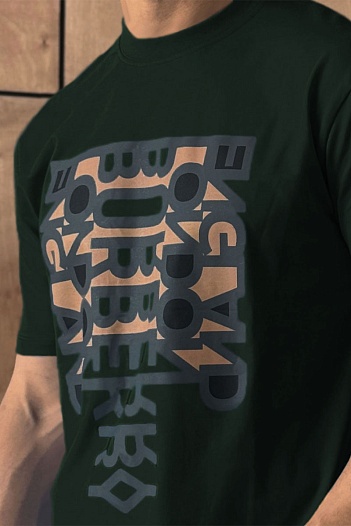 Зелёная футболка Burberry London England   