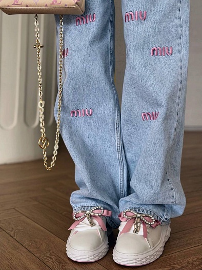 Женские синие джинсы MIU MIU premium   