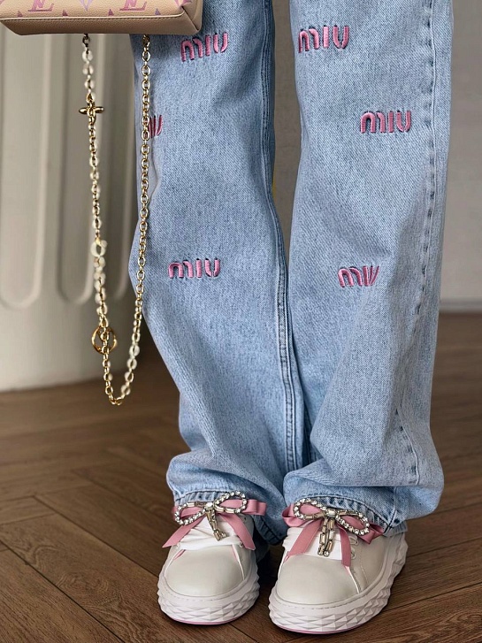 Женские синие джинсы MIU MIU premium