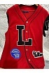 Мужская брендовая кофта Louis Vuitton Dreaming Baseball patches - Red
