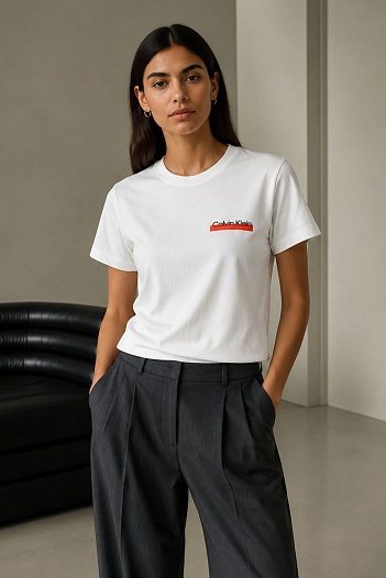 Белая футболка Orange 2.0 Heron Preston   