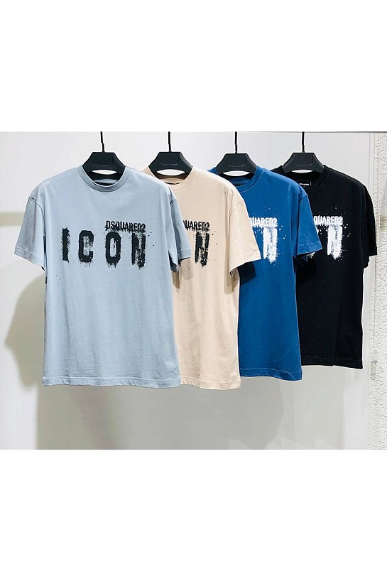 Бежевая оверсайз футболка Dsquared2