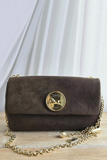 Замшевая сумка Chloe Small Heritage 28x17 см   