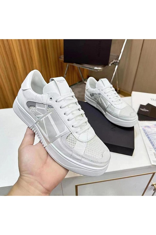 Кожаные кроссовки Valentino low-top - White