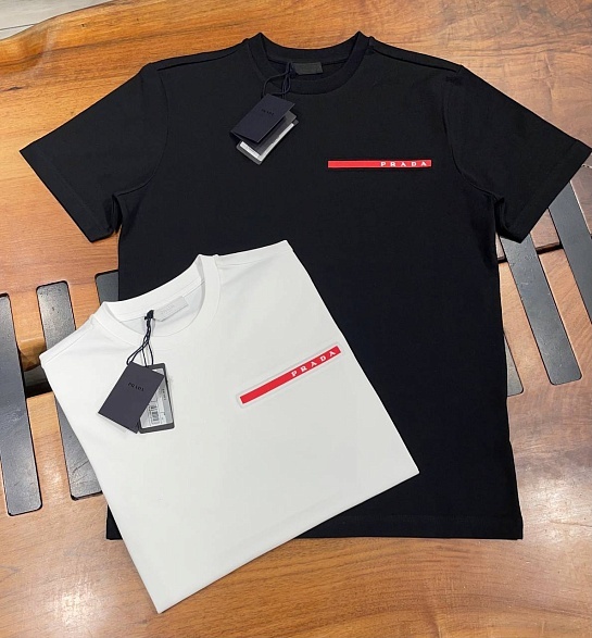 Футболка чёрного цвета Prada pique