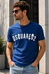 Синяя оверсайз футболка Dsquared2