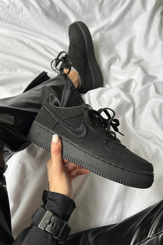 Кроссовки Stussy x Nike Air Force 1 Low - Black