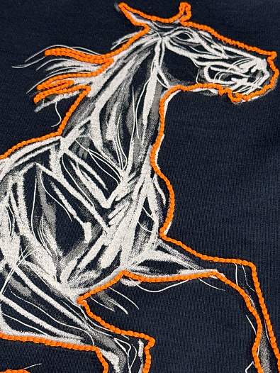 Мужская синяя футболка Hermes Premium   