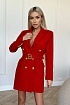 Женское платье-пиджак Balmain красного цвета