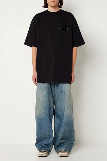 Оверсайз футболка чёрного цвета Balenciaga Gaffer   