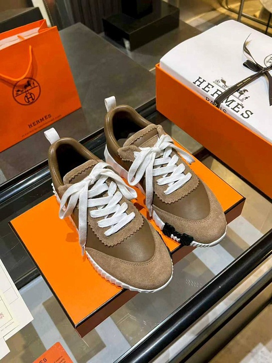 Женские комбинированные кроссовки Hermes Bouncing premium