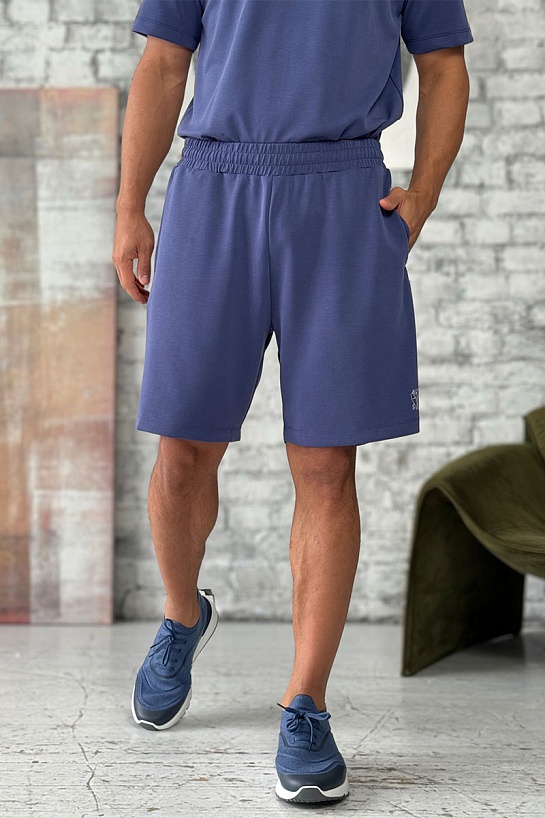 Мужские синие шорты Brunello Cucinelli 