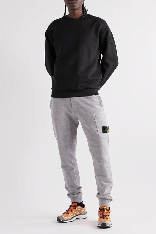 Чёрный свитшот Stone Island Shadow Project