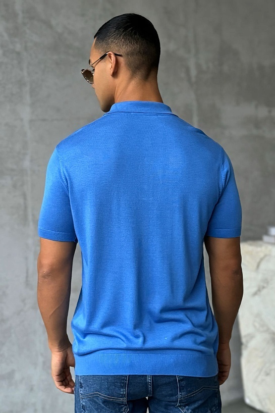 Классическое мужское поло Billionaire синего цвета