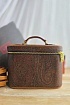 Кожаная сумка косметичка Etro с узором пейсли 24x17 см