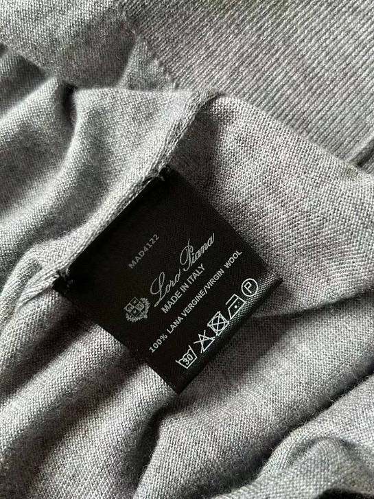 Поло с длинным рукавом Loro Piana Premium - Light Flower Gray