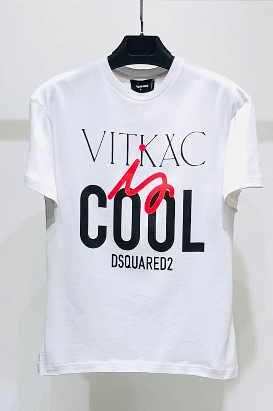 Белая оверсайз футболка Dsquared2 Vitkac