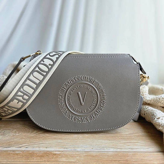 Кожаная сумка Versace Jeans Conture 22x15 см - Grey