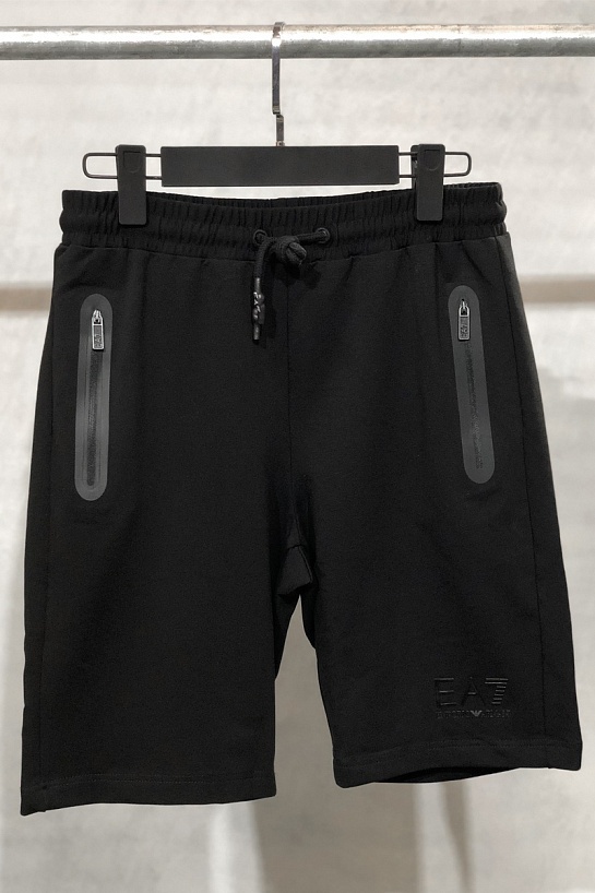 Мужские чёрные шорты Emporio Armani 7
