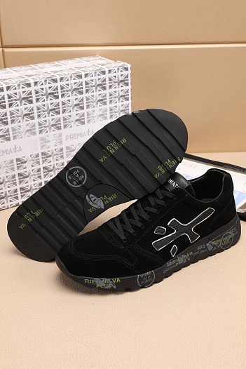Чёрные замшевые кроссовки Premiata Mick   