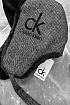 Шапка-ушанка Calvin Klein серого цвета