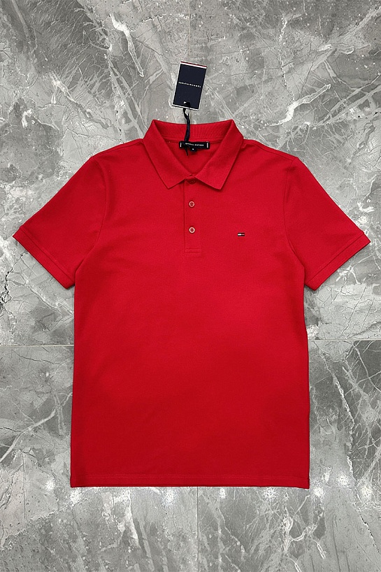 Мужское красное поло Tommy Hilfiger